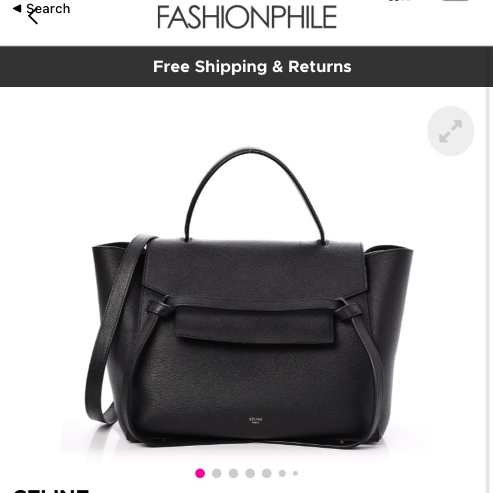 Celine mini belt bag in grained calfskin leather